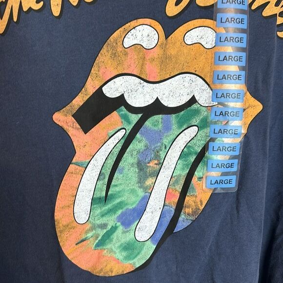 NWT Officially Licensed The Rolling Stone’s Women’s Large Navy Blue T-shirt L - Picture 4 of 8